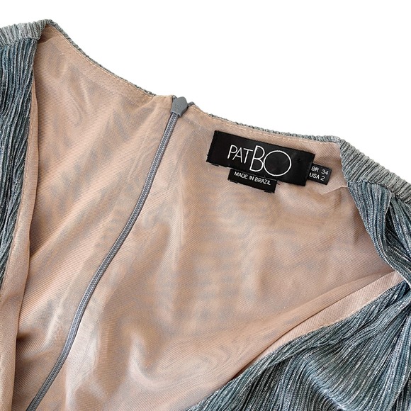 PatBO Lurex Mini Dress Metallic‎ Ombre Blue - Picture 8 of 9